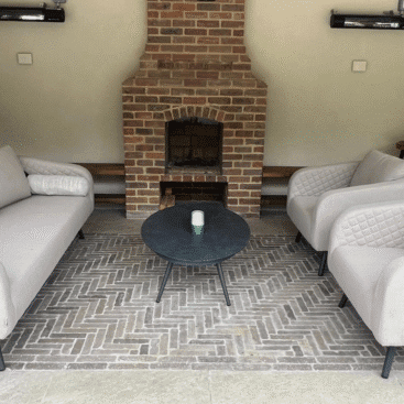Elegant Garden Retreat Featuring Dove Grey Pavers and Porcelain Paving
